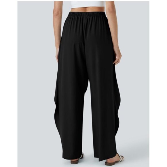 Halara Breezeful High Waisted Tie Front Palazzo Flowy Casual Pants Sz Medium Wom - Picture 6 of 16